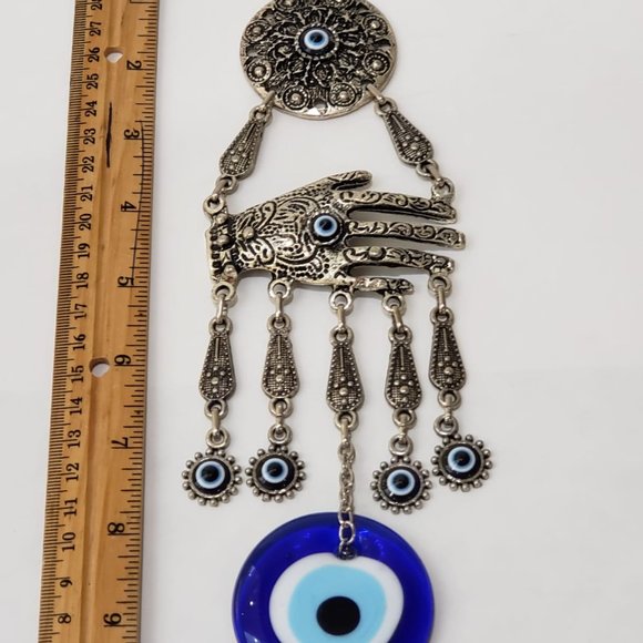 Brand New Evil Eye Amulet Car Wall Hanging Blessing Protector with Fatimas Hand - Picture 7 of 11